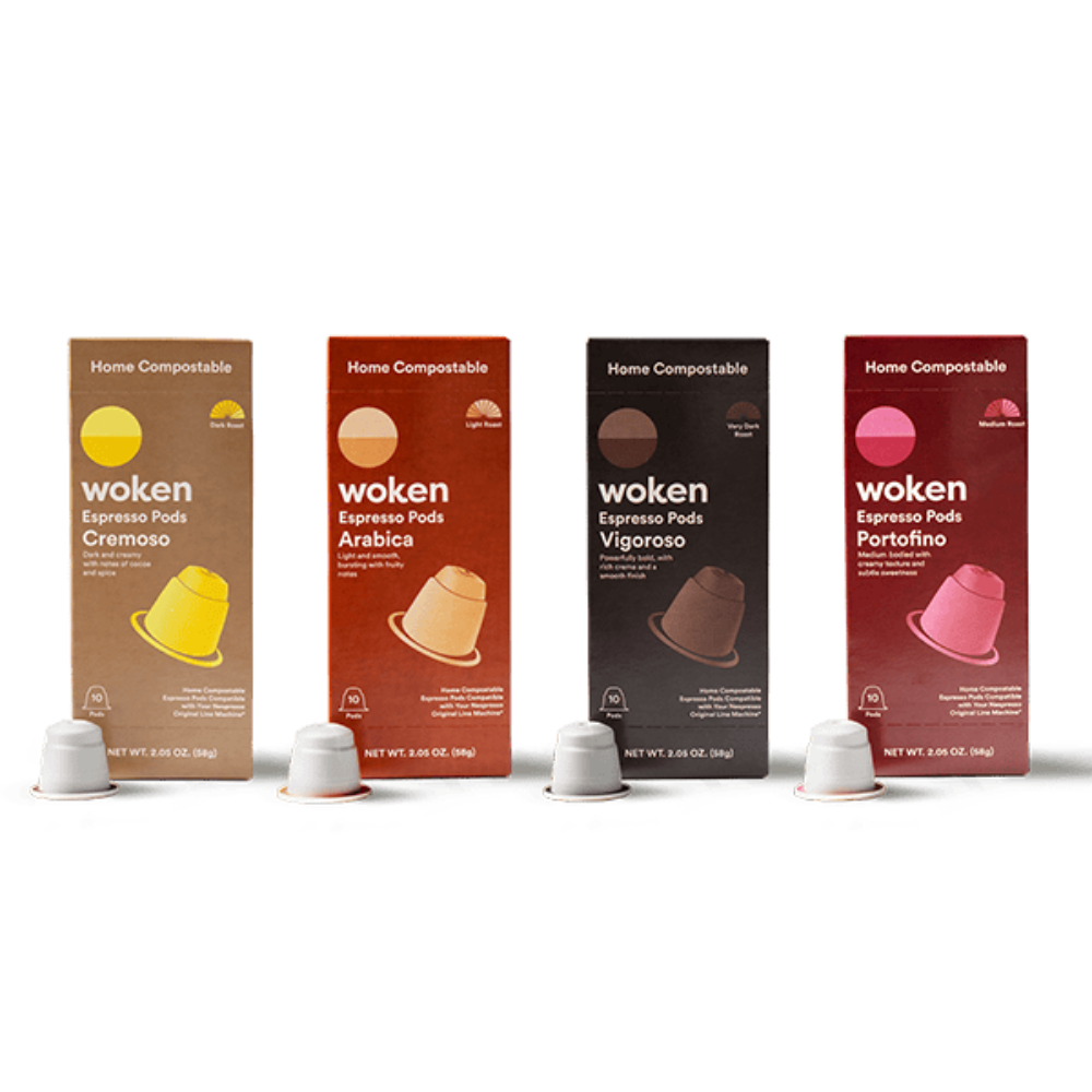 Woken Starter Pack Nespresso Orginalline Compostable Coffee Pods Eco-friendly nespresso pods Biodegradable coffee pods