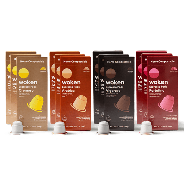 Woken Ultimate Collection Nespresso Orginalline Compostable Coffee Pods Eco-friendly nespresso pods Biodegradable coffee pods