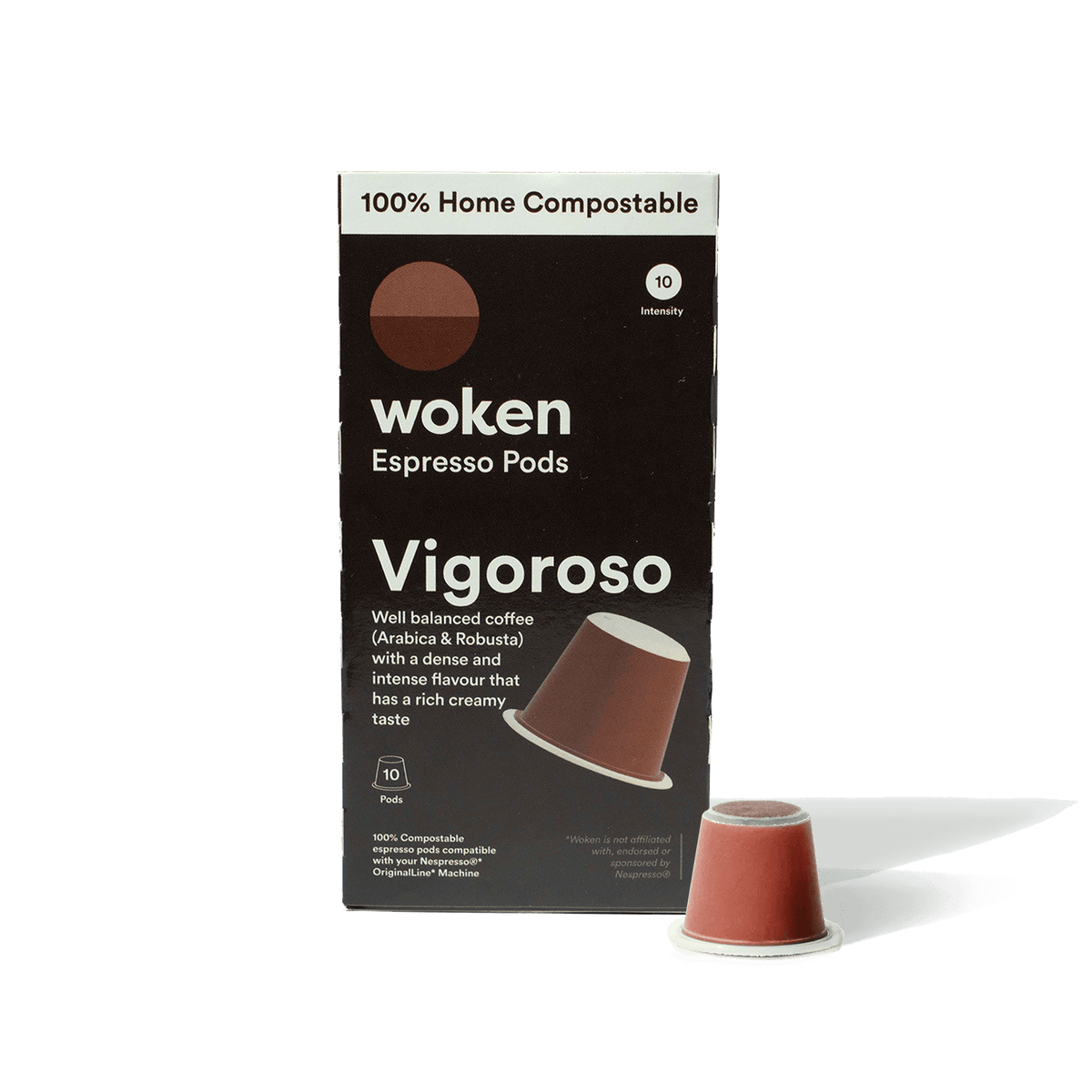 Woken-coffee Vigoroso Nespresso Orginalline Compostable Coffee Pods Eco-friendly nespresso pods Biodegradable coffee pods