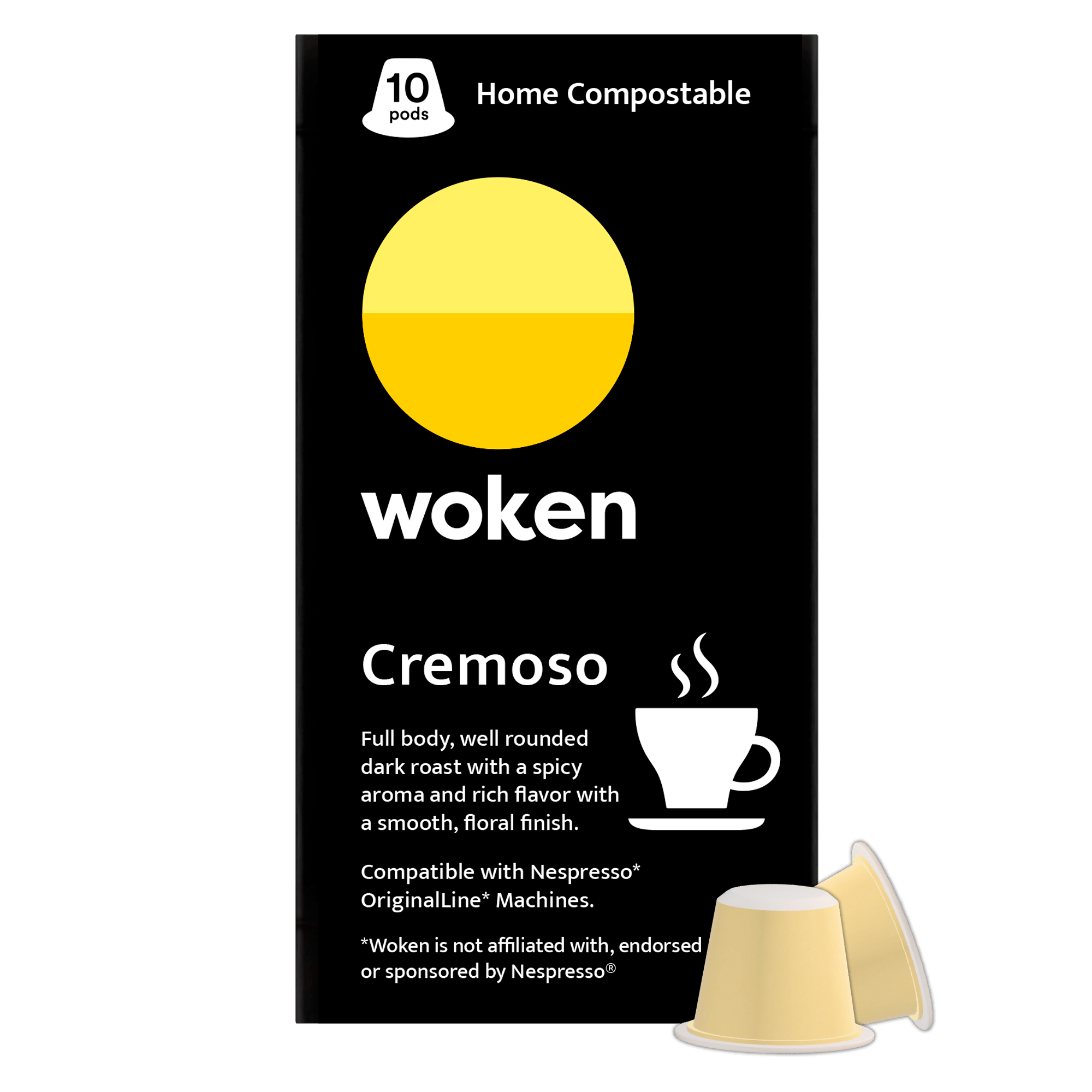 Woken-coffee Cremoso Auto renew Nespresso Orginalline Compostable Coffee Pods Eco-friendly nespresso pods Biodegradable coffee pods