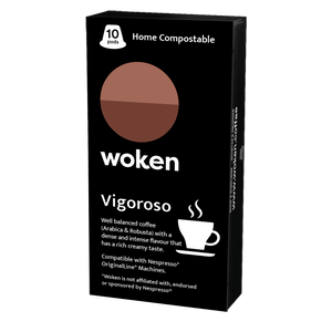Woken-coffee Vigoroso Nespresso Orginalline Compostable Coffee Pods Eco-friendly nespresso pods Biodegradable coffee pods