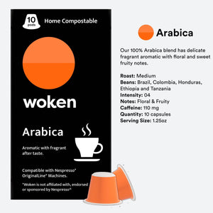 Woken Dark Roast Best Sellers Nespresso Orginalline Compostable Coffee Pods Eco-friendly nespresso pods Biodegradable coffee pods