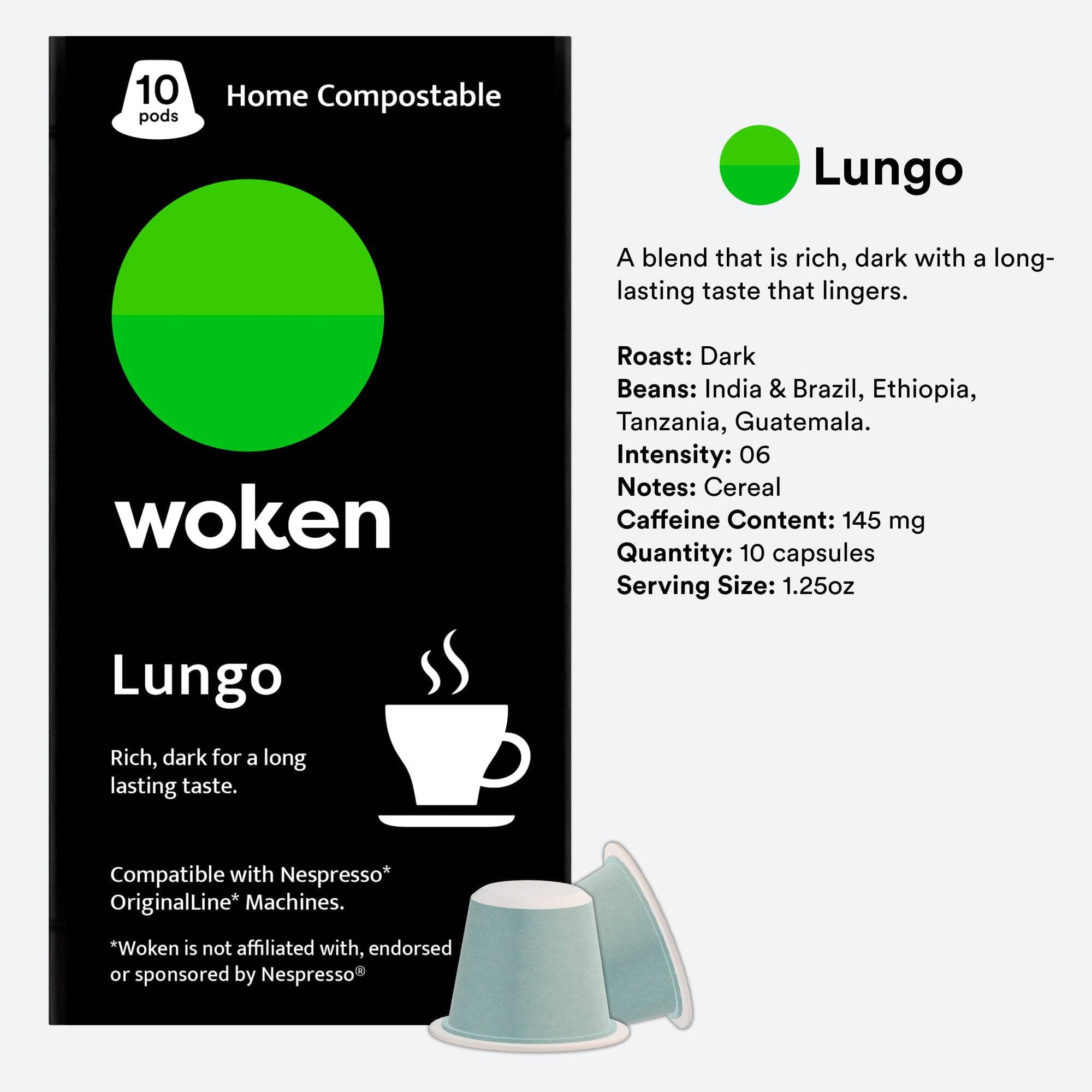 Nespresso Compatible Caps Lungo Blend