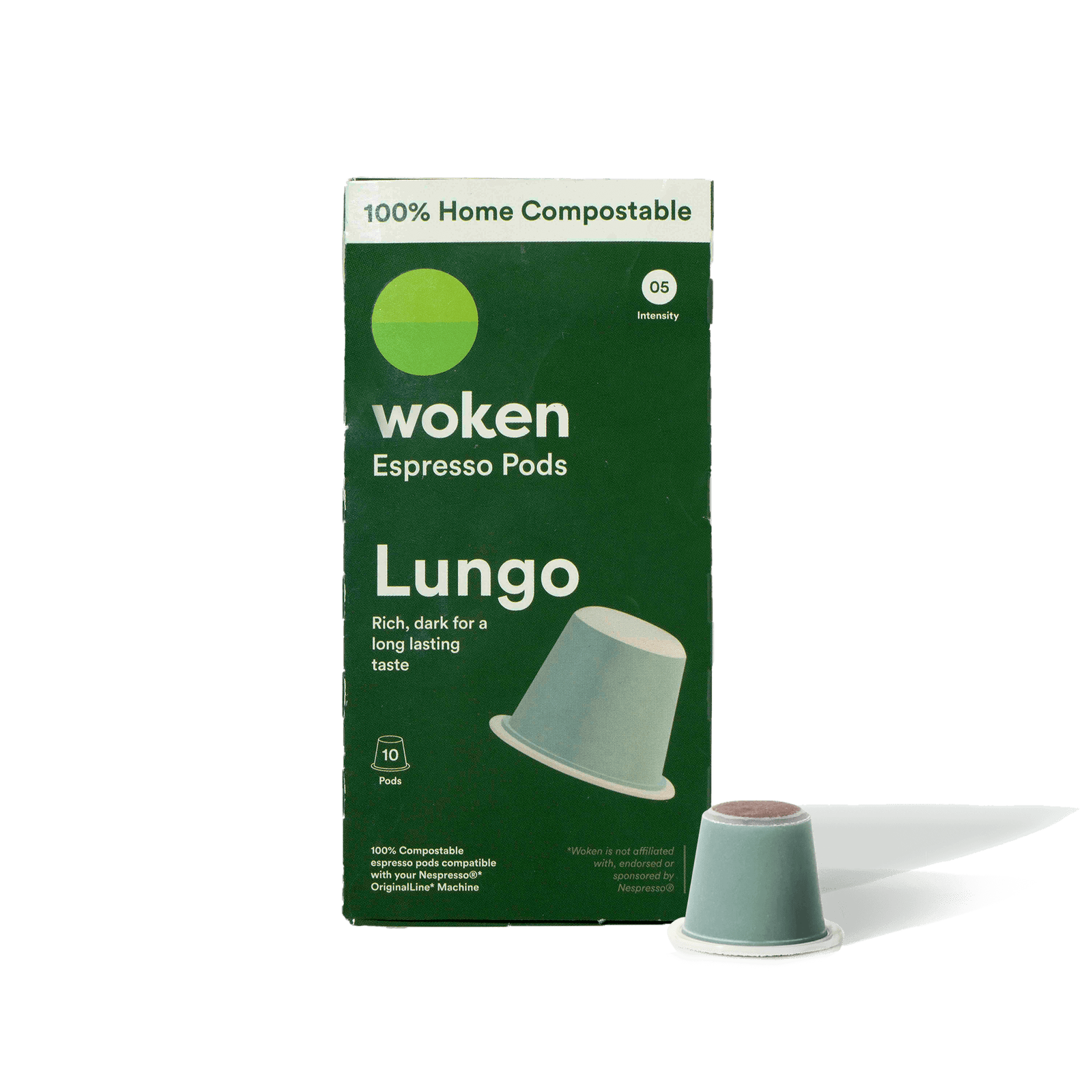 Woken-coffee Lungo Nespresso Orginalline Compostable Coffee Pods Eco-friendly nespresso pods Biodegradable coffee pods