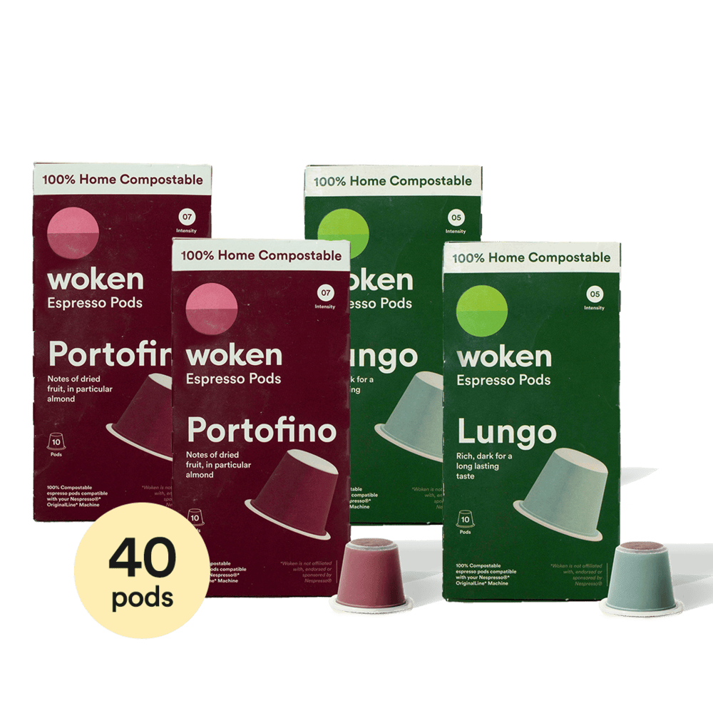 Woken Medium Roast Bundle Nespresso Orginalline Compostable Coffee Pods Eco-friendly nespresso pods Biodegradable coffee pods