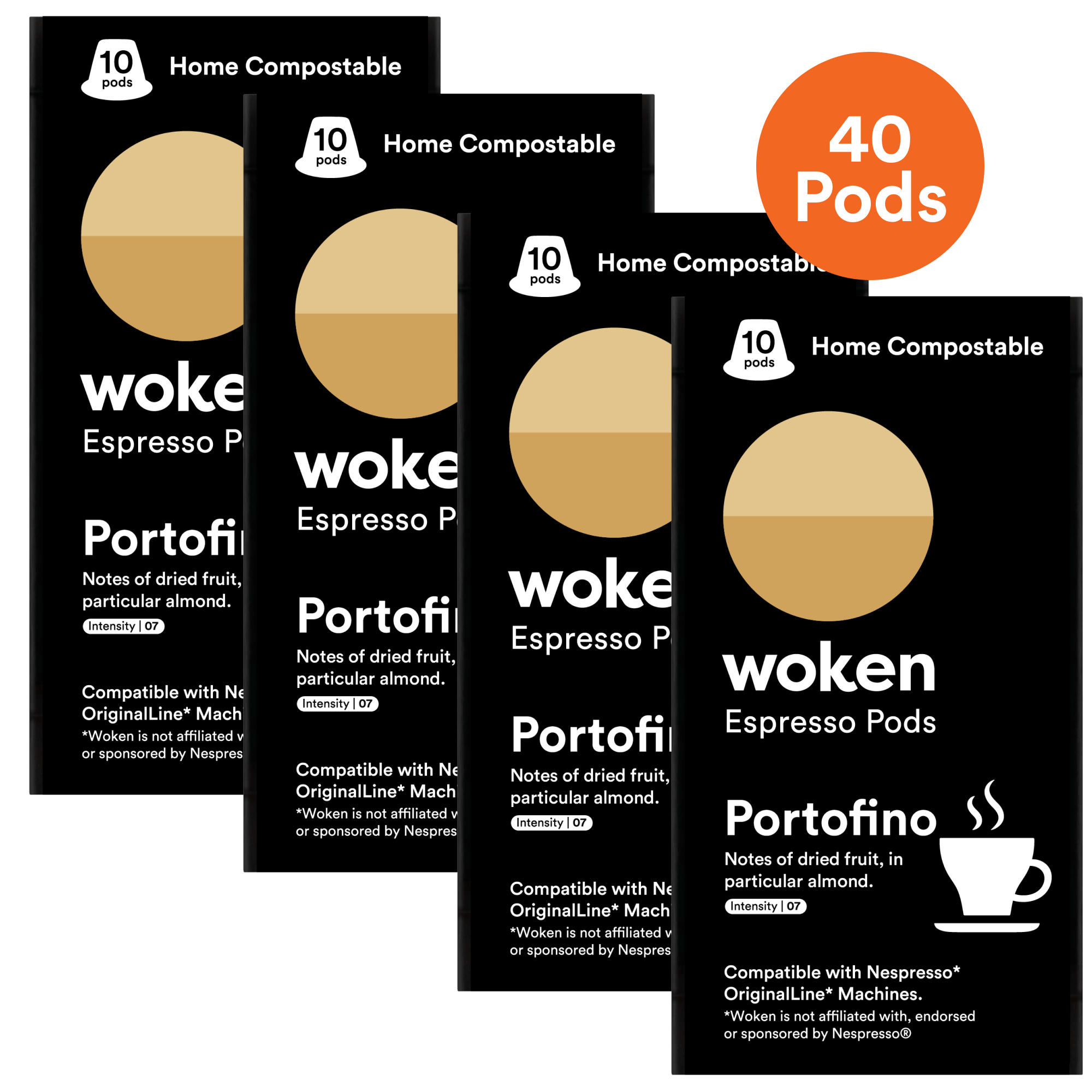 Woken Portofino Bundle Nespresso Orginalline Compostable Coffee Pods Eco-friendly nespresso pods Biodegradable coffee pods