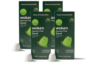 Woken Presale - Decaf - 4 Pack Nespresso Orginalline Compostable Coffee Pods Eco-friendly nespresso pods Biodegradable coffee pods