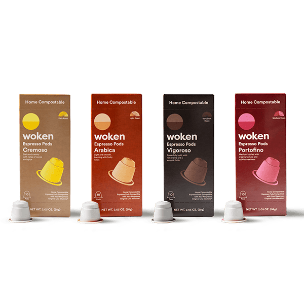 Woken Starter Pack Nespresso Orginalline Compostable Coffee Pods Eco-friendly nespresso pods Biodegradable coffee pods