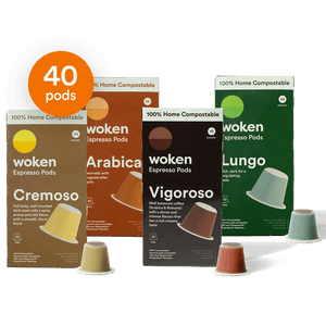 Woken Try Now Bundle Nespresso Orginalline Compostable Coffee Pods Eco-friendly nespresso pods Biodegradable coffee pods