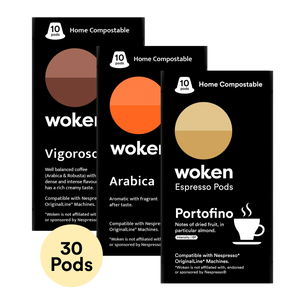 Woken Try Now Bundle Nespresso Orginalline Compostable Coffee Pods Eco-friendly nespresso pods Biodegradable coffee pods