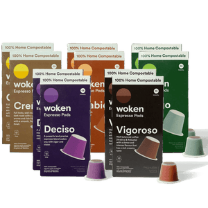 Woken Ultimate Collection Nespresso Orginalline Compostable Coffee Pods Eco-friendly nespresso pods Biodegradable coffee pods
