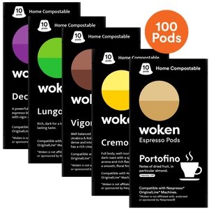 Woken Ultimate Collection Nespresso Orginalline Compostable Coffee Pods Eco-friendly nespresso pods Biodegradable coffee pods