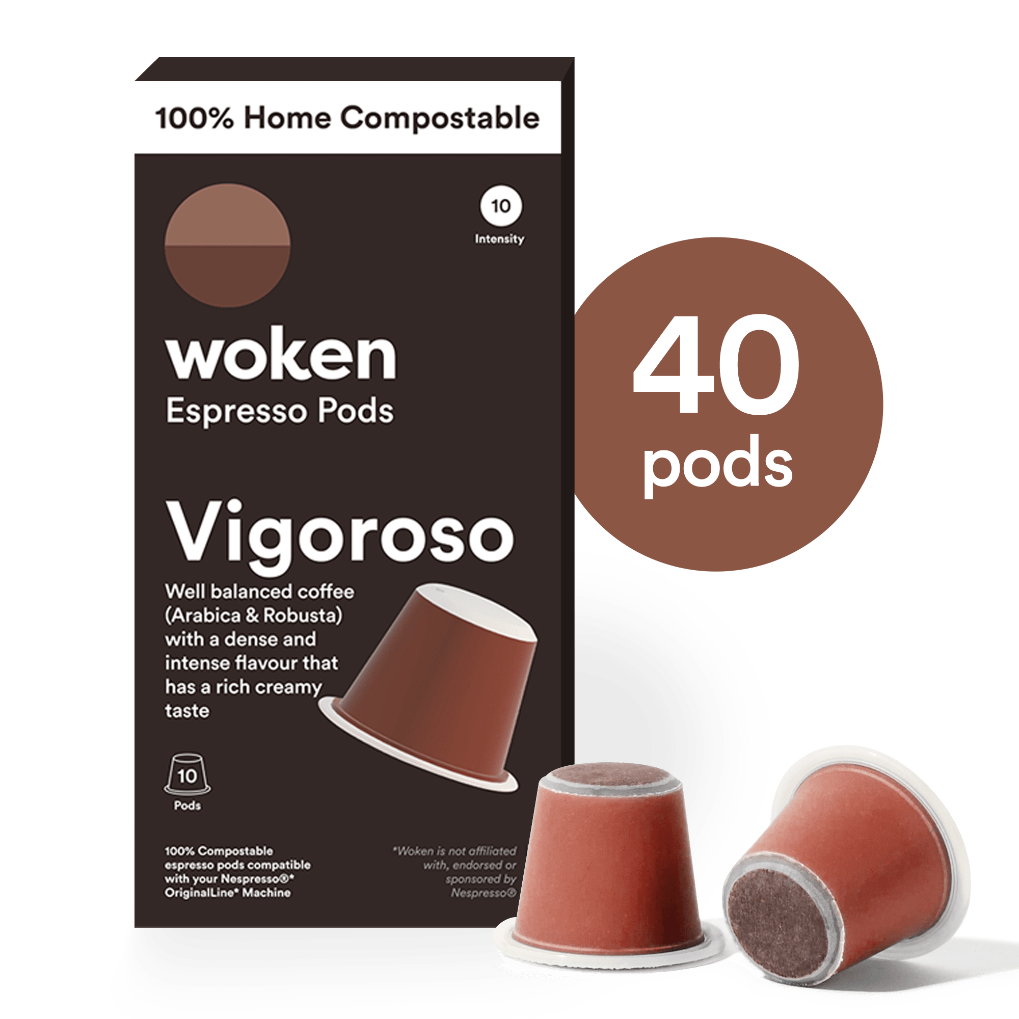 Woken Vigoroso Bundle Nespresso Orginalline Compostable Coffee Pods Eco-friendly nespresso pods Biodegradable coffee pods