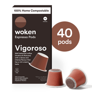 Woken Vigoroso Bundle Nespresso Orginalline Compostable Coffee Pods Eco-friendly nespresso pods Biodegradable coffee pods