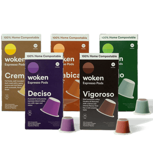 Woken Woken Mix - 5 Pack Nespresso Orginalline Compostable Coffee Pods Eco-friendly nespresso pods Biodegradable coffee pods