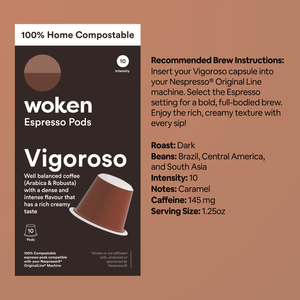 Woken Woken Mix - 6 Pack Nespresso Orginalline Compostable Coffee Pods Eco-friendly nespresso pods Biodegradable coffee pods