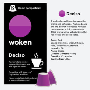 Woken Woken Mix 8-Pack Nespresso Orginalline Compostable Coffee Pods Eco-friendly nespresso pods Biodegradable coffee pods