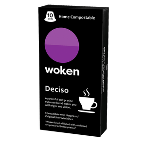 Woken-coffee Deciso Carton Case Nespresso Orginalline Compostable Coffee Pods Eco-friendly nespresso pods Biodegradable coffee pods