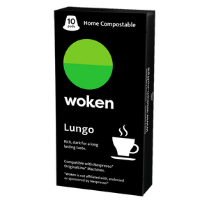 Woken-coffee Lungo Carton Case Nespresso Orginalline Compostable Coffee Pods Eco-friendly nespresso pods Biodegradable coffee pods