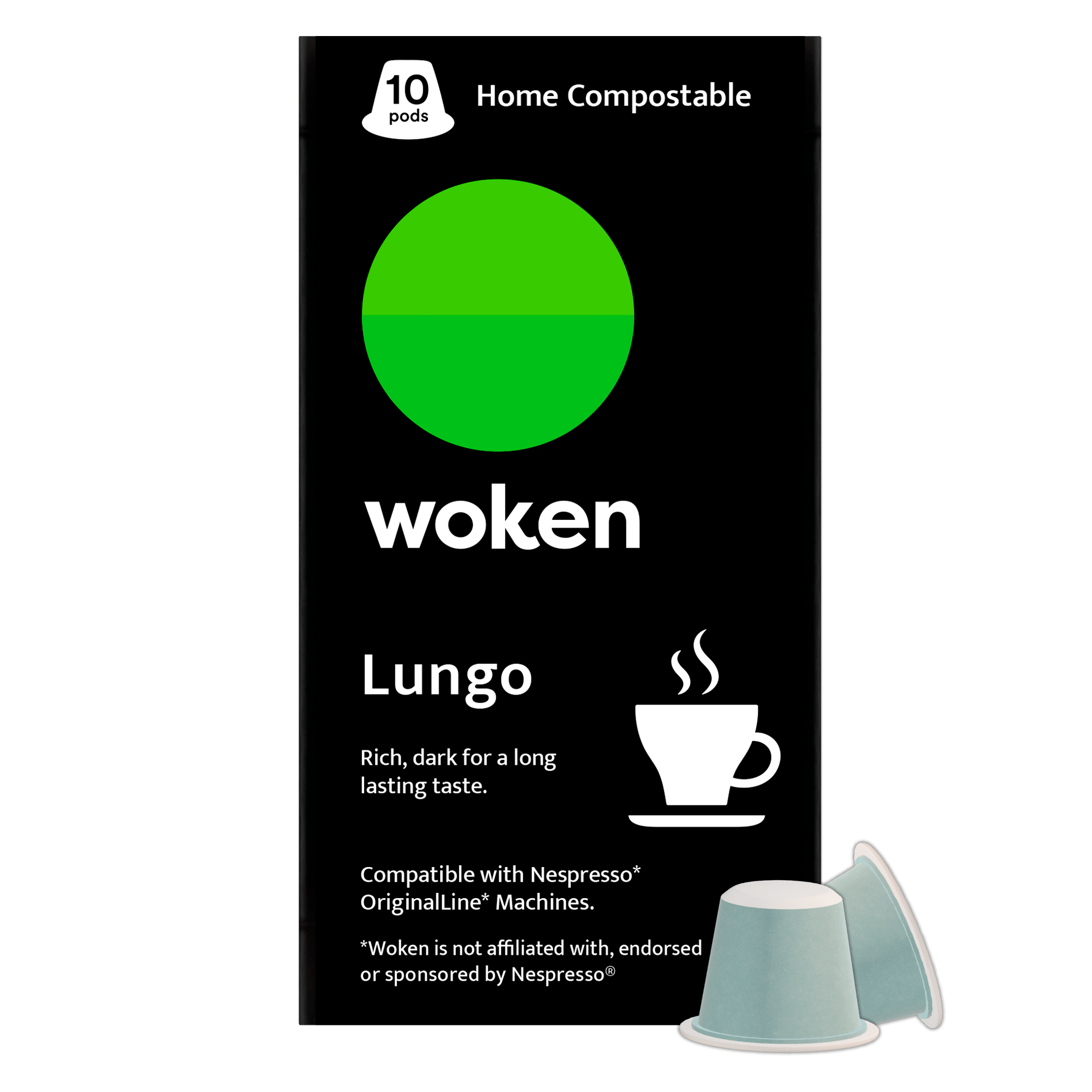 Woken-coffee Lungo Nespresso Orginalline Compostable Coffee Pods Eco-friendly nespresso pods Biodegradable coffee pods
