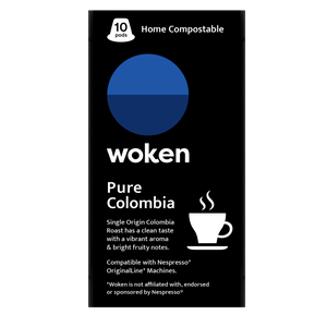 Woken Pure Colombia Carton Case Nespresso Orginalline Compostable Coffee Pods Eco-friendly nespresso pods Biodegradable coffee pods