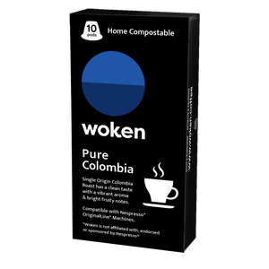 Woken Pure Colombia Nespresso Orginalline Compostable Coffee Pods Eco-friendly nespresso pods Biodegradable coffee pods