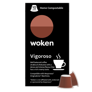 Woken-coffee Vigoroso Nespresso Orginalline Compostable Coffee Pods Eco-friendly nespresso pods Biodegradable coffee pods